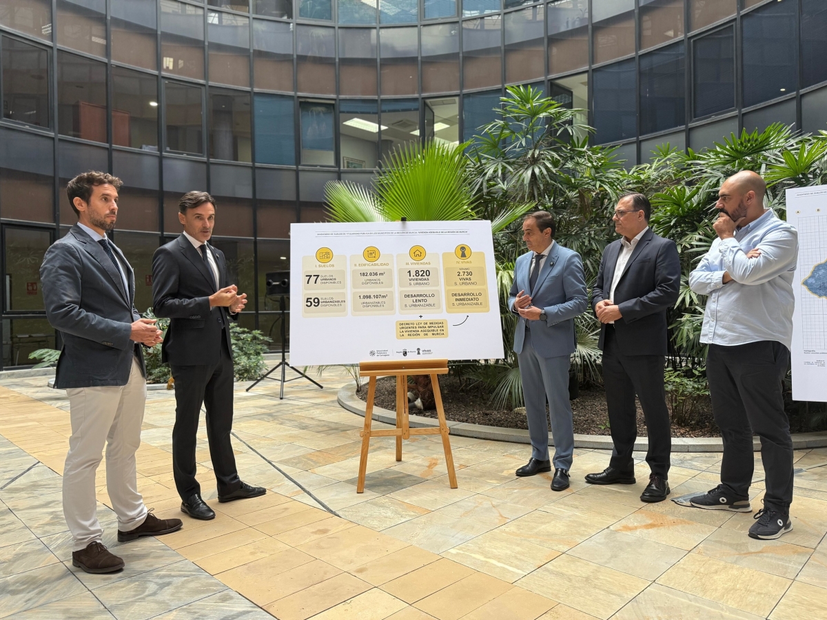 Fomento identifica más de un millón de metros cuadrados disponibles para el plan de Vivienda Asequible en la Región