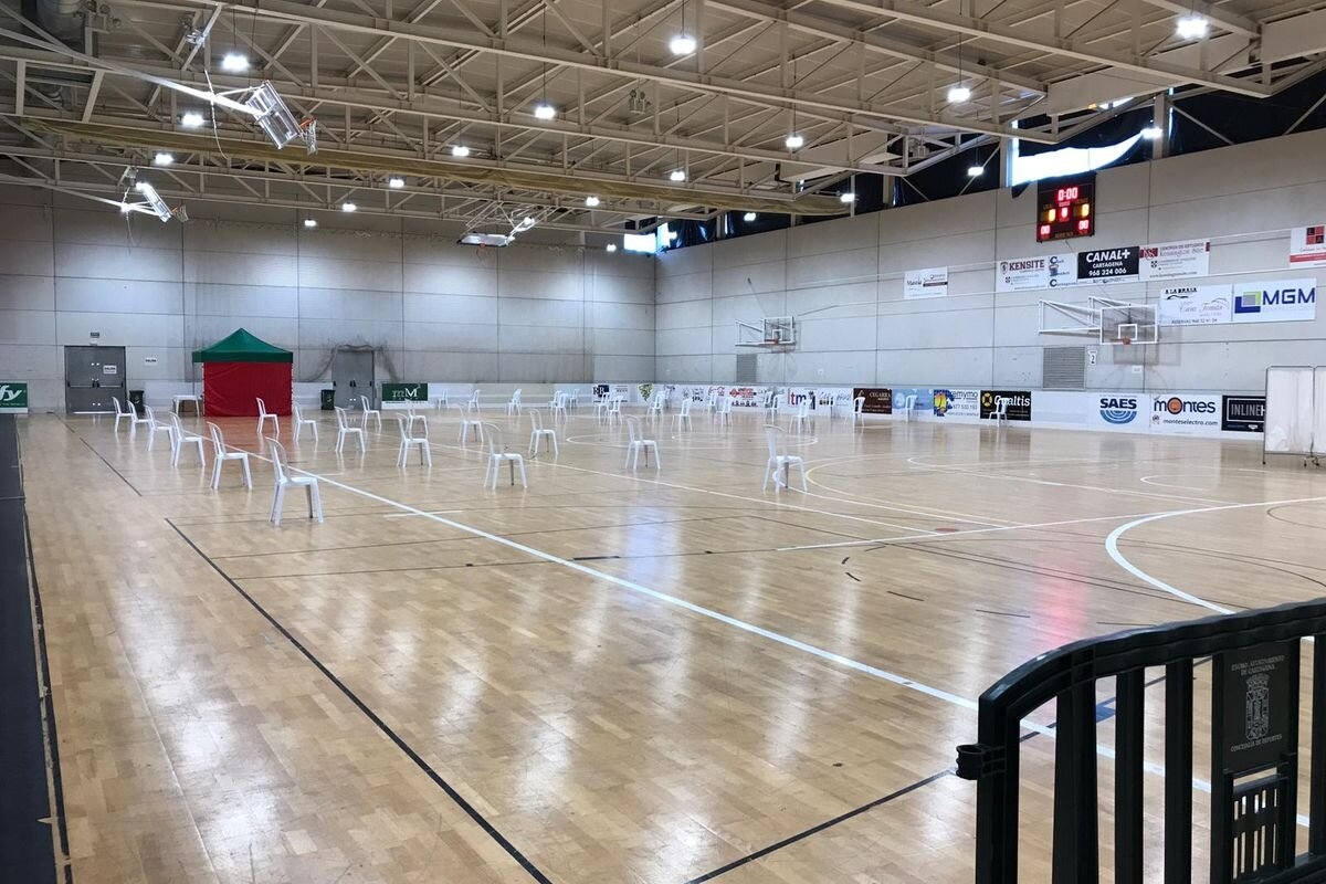 Habilitan el pabellón de Cabezo Beaza de Cartagena para acoger a personas desplazadas por la lluvia