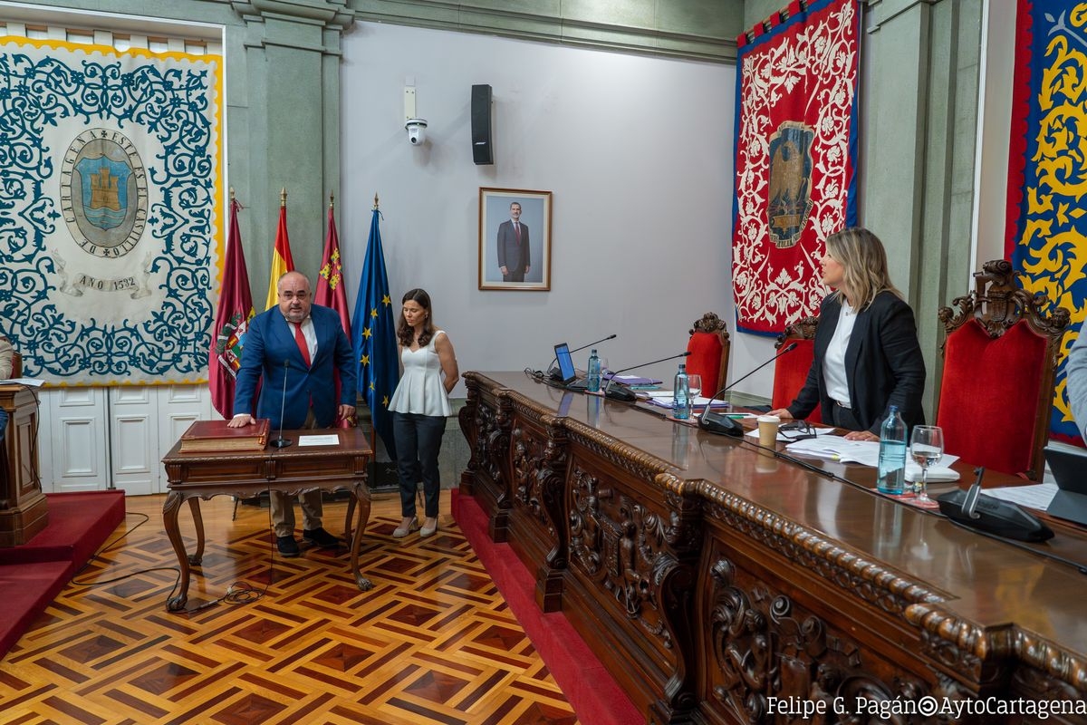 Juan Pedro Torralba, nuevo portavoz de Sí Cartagena tras su toma de posesión en el Ayuntamiento