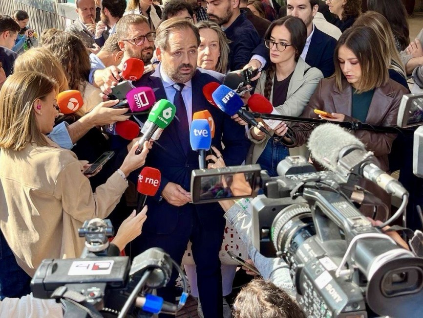 El presidente del PP de Castilla-La Mancha, Paco Núñez. Foto: SEBASTIÁN HIPPERDINGER - 