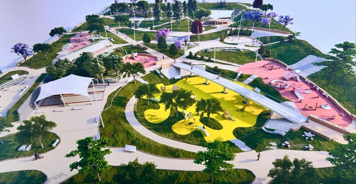 Recreación virtual del proyecto del parque de Isla de Corfú de Alicante.