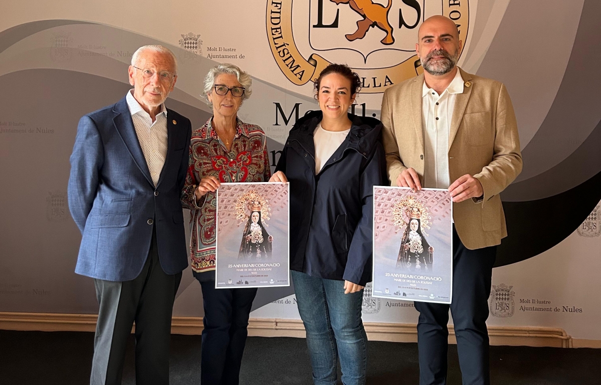 Nules celebra el XXV aniversario de la coronación de su patrona con actos religiosos, culturales y musicales