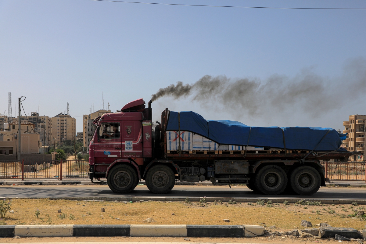 Unos 170 camiones con ayuda humanitaria entran en la Franja de Gaza