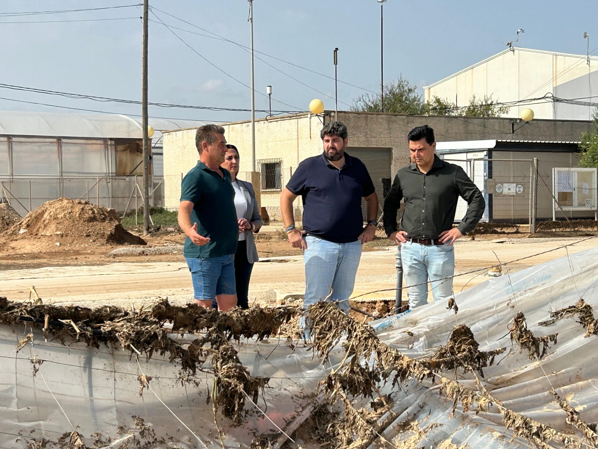 El Gobierno regional inspecciona los estragos en las zonas agrícolas tras las intensas lluvias