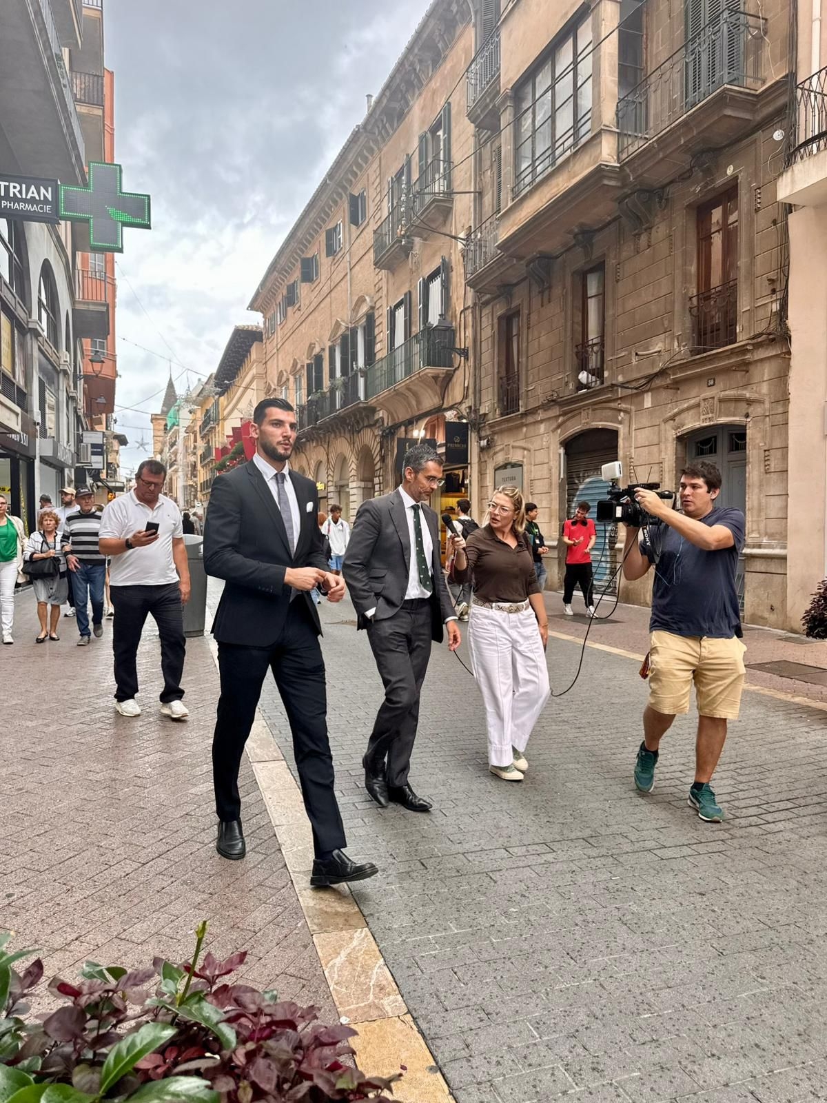 El futbolista en Palma de Mallorca este lunes antes de prestar declaración telemática - Foto: PLAZA