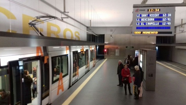 El tranvía de Alicante transportó a 1,5 millones de viajeros en septiembre
