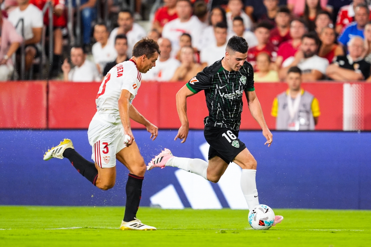Martim Neto en el encuentro ante el Sevilla FC