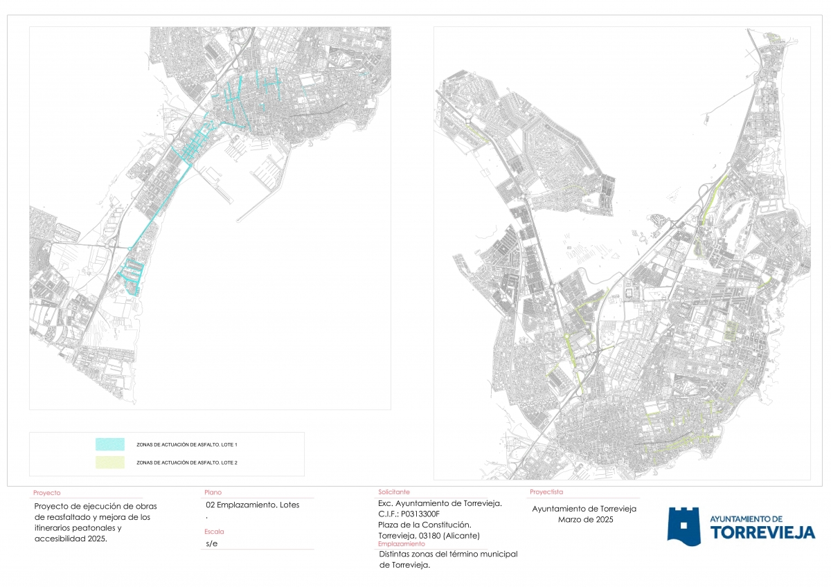 Torrevieja saca a licitación las obras de asfaltado y mejora de itinerarios peatonales por 6,3 millones