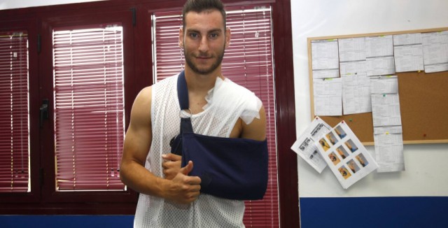 Iván López empieza la recuperación de la fractura de clavícula