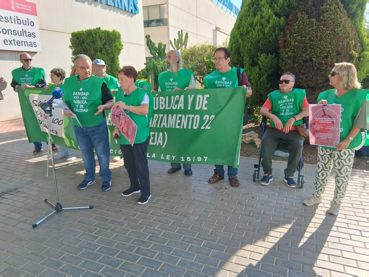 La Plataforma por la Sanidad Pública de Torrevieja denuncia un déficit de 360 millones en tres años y convoca una concentración el 8 de noviembre