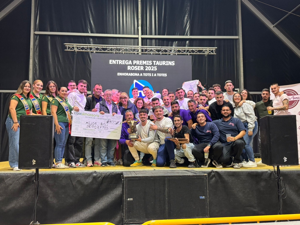 Las peñas de Almassora coronan al toro de El Pilar como el gran vencedor de las fiestas del Roser