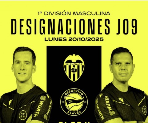 El navarro Iousu Galech pitará al Valencia CF en Vitoria