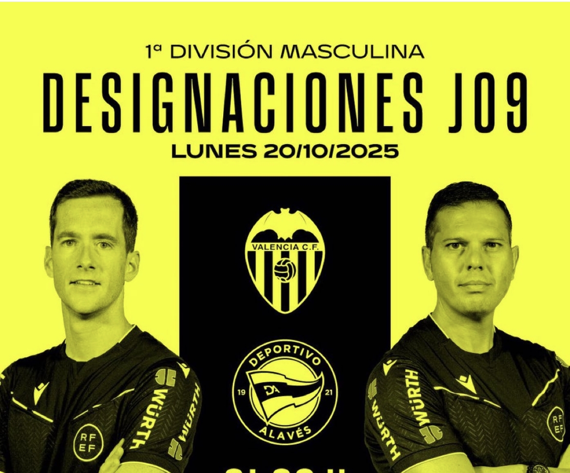 El navarro Iousu Galech pitará al Valencia CF en Vitoria