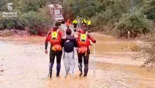 El frente de lluvias deja 106 litros en Vilafranca y rescates en Nules y Alcossebre
