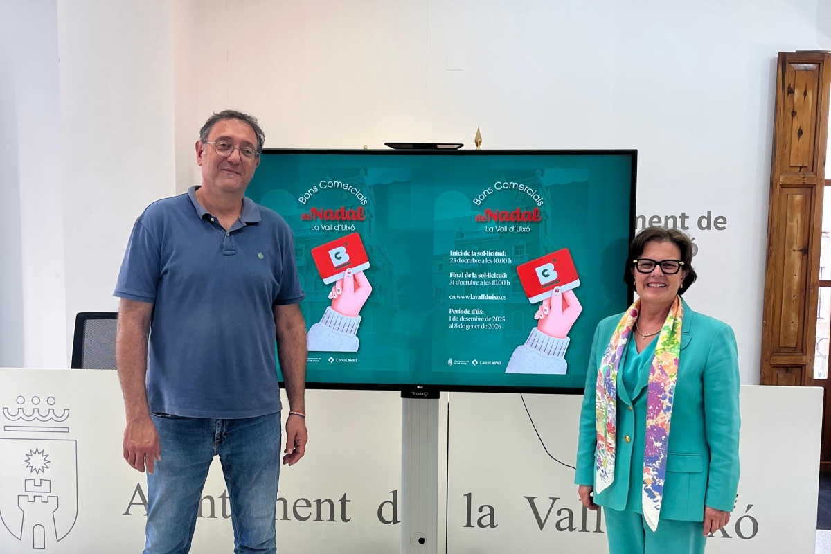 La Vall d’Uixó lanza 1.000 bonos de 60 euros para impulsar la compra en el comercio local en Navidad