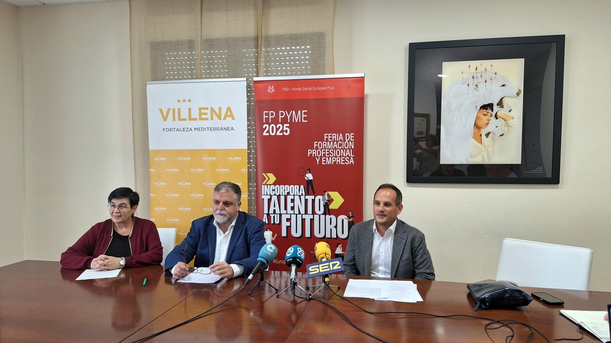 La Cámara de Comercio y el Ayuntamiento de Villena presentan la Feria FP Pyme 2025 
