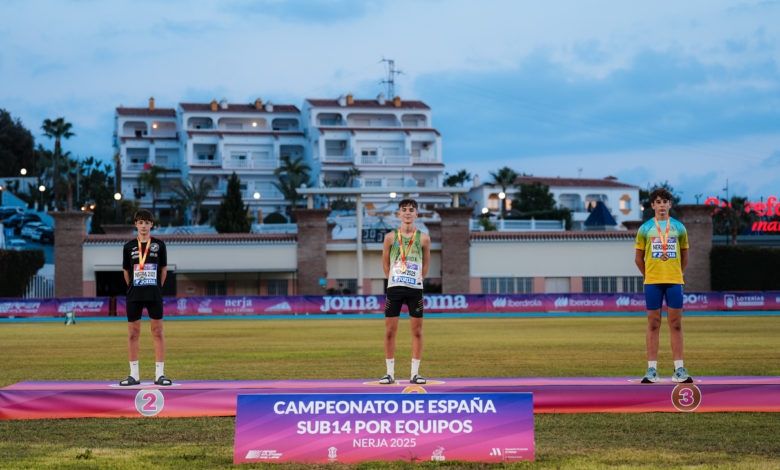 Oros nacionales sub-14 para los murcianos Hugo Martínez e Irene Mompeán en altura y peso