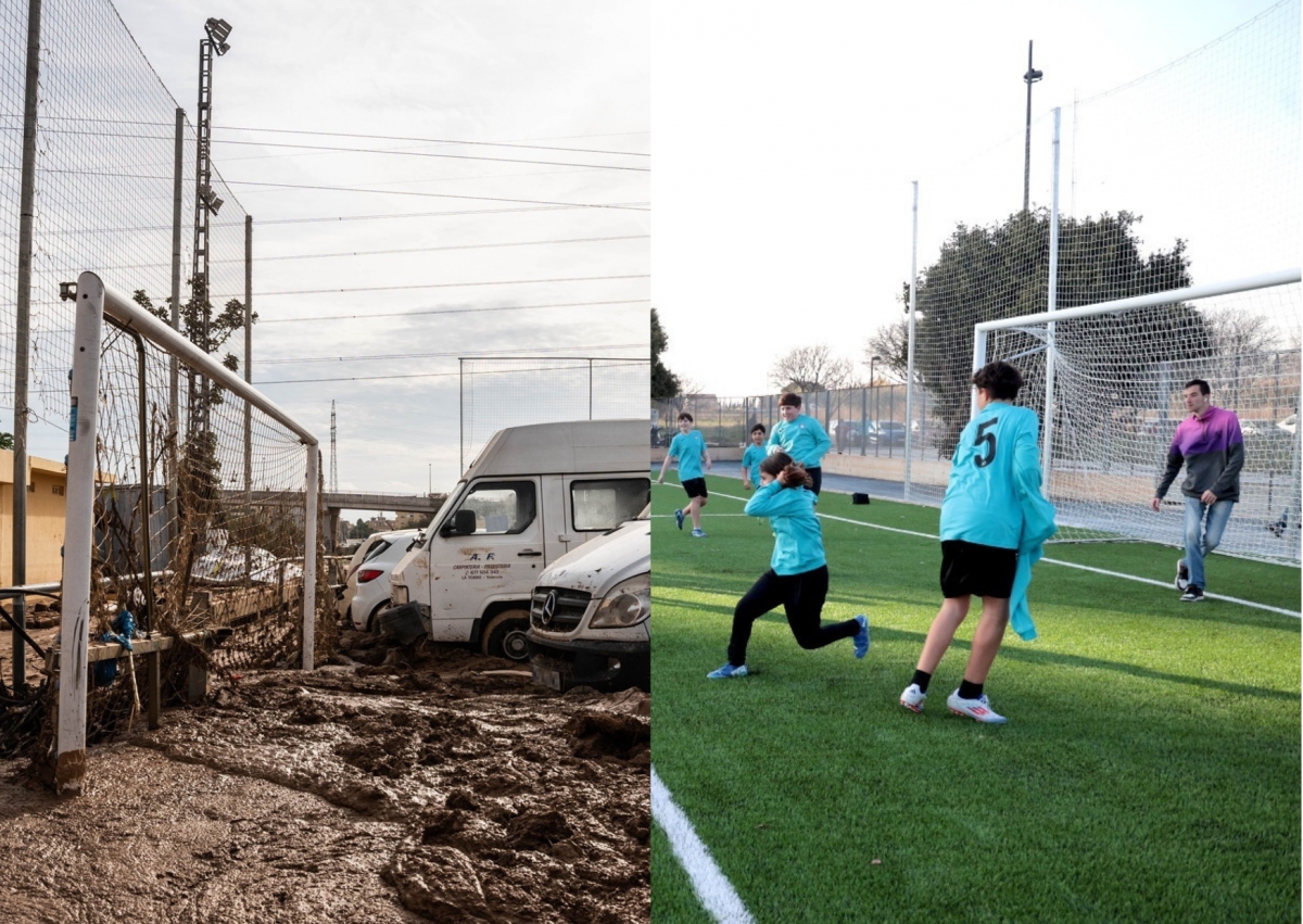 Un año después de la Dana: el fútbol valenciano se reconstruye