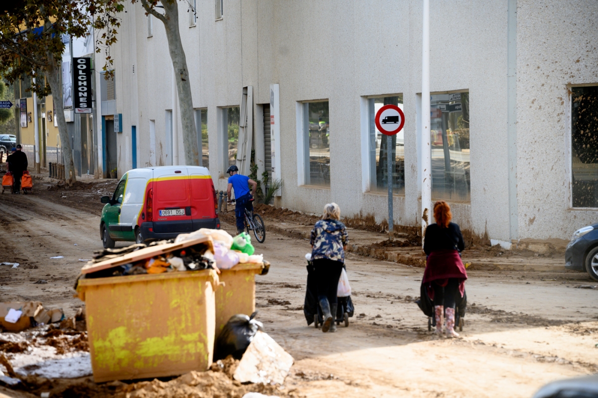 Una calle de Picanya tras la Dana.