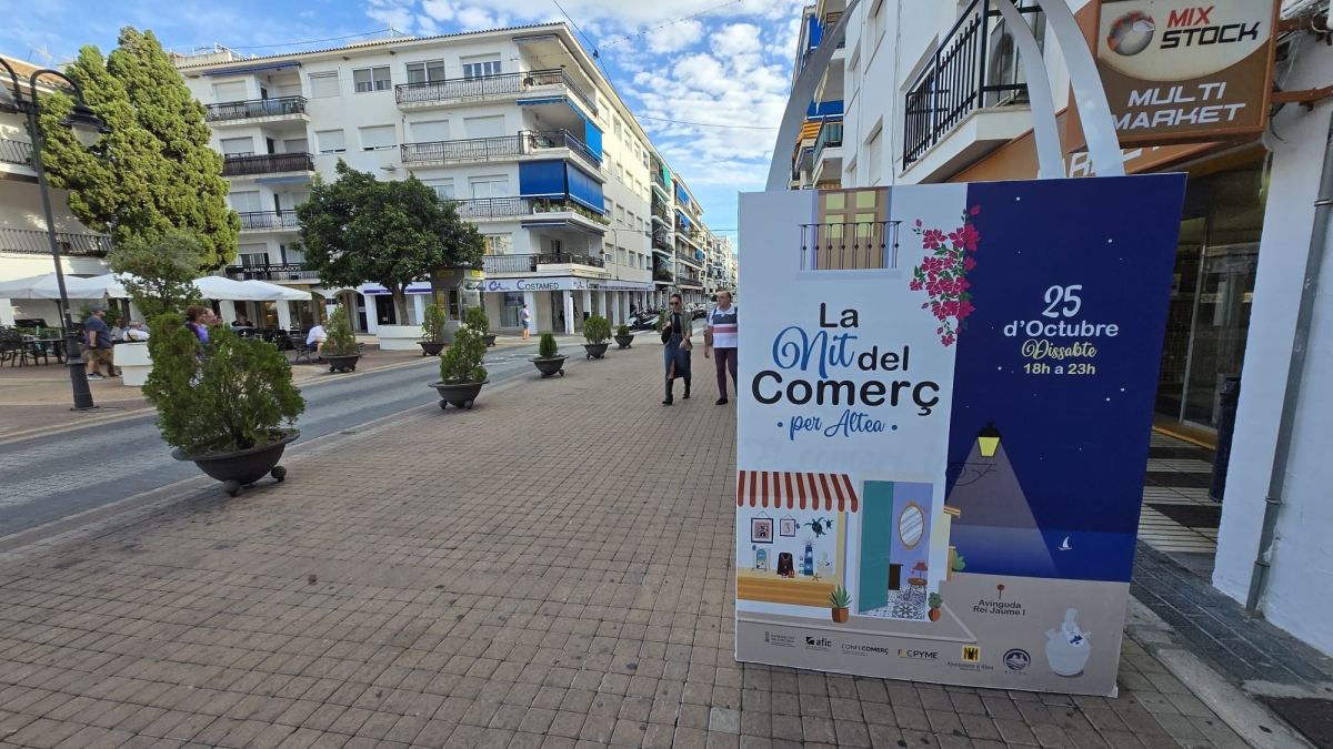 La Nit del Comerç d’Altea 2025 llenará de vida la avenida Rei Jaume I este sábado