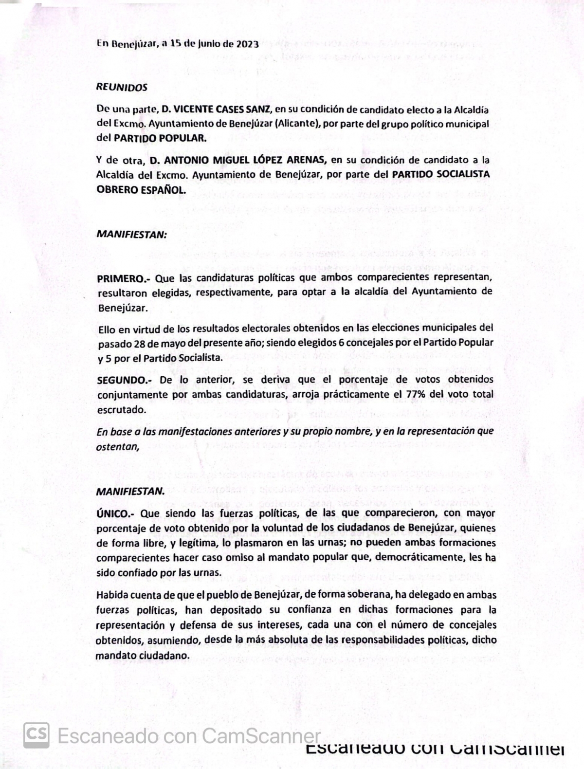 El pacto firmado en junio de 2023, ahora filtrado. - Foto: AP. El pacto firmado en junio de 2023, ahora filtrado.