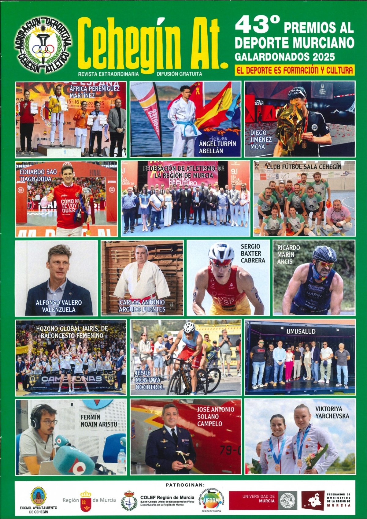 Los premiados de Cehegín este año.