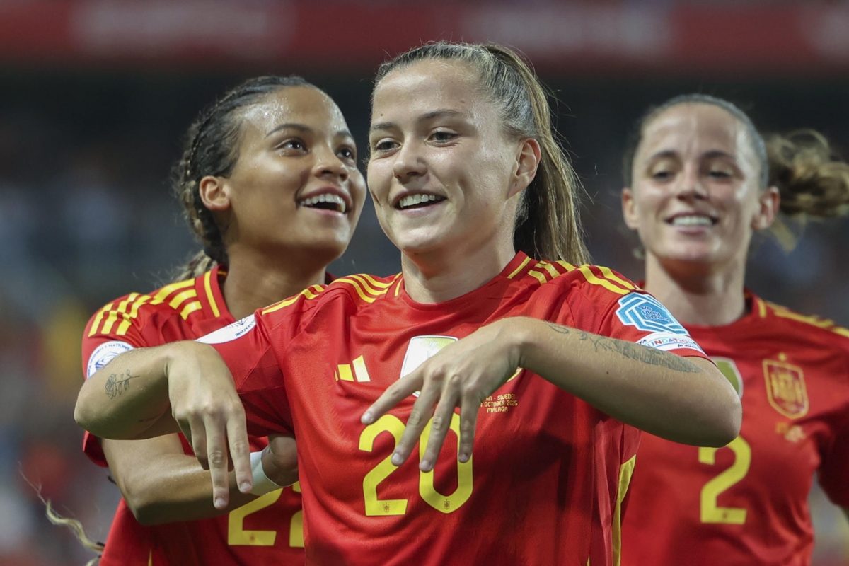 La delantera de la selección española Claudia Pina.