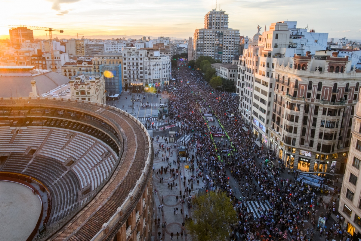 Manifestación un año después de la Dana