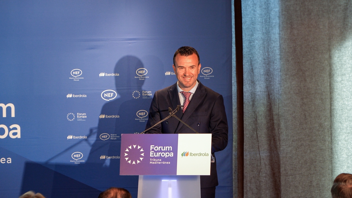 El presidente de la Diputación de Valencia, Vicent Mompó, en el Fórum Europa Tribuna Mediterránea. - Foto: DIPUTACIÓN DE VALENCIA El presidente de la Diputación de Valencia, Vicent Mompó, en el Fórum Europa Tribuna Mediterránea.