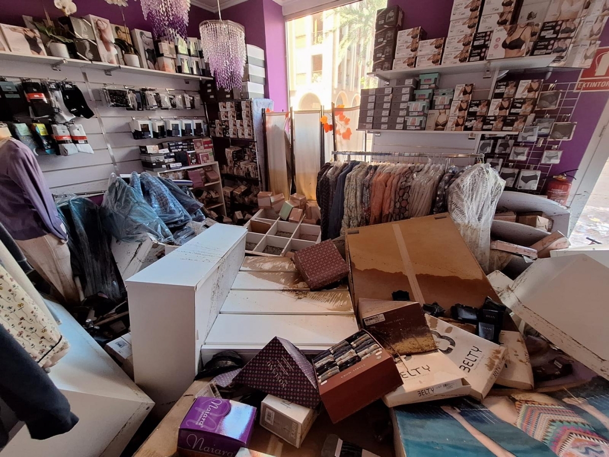 Lencería Ángeles de Paiporta después de la Dana. - Foto: VP Lencería Ángeles de Paiporta después de la Dana.