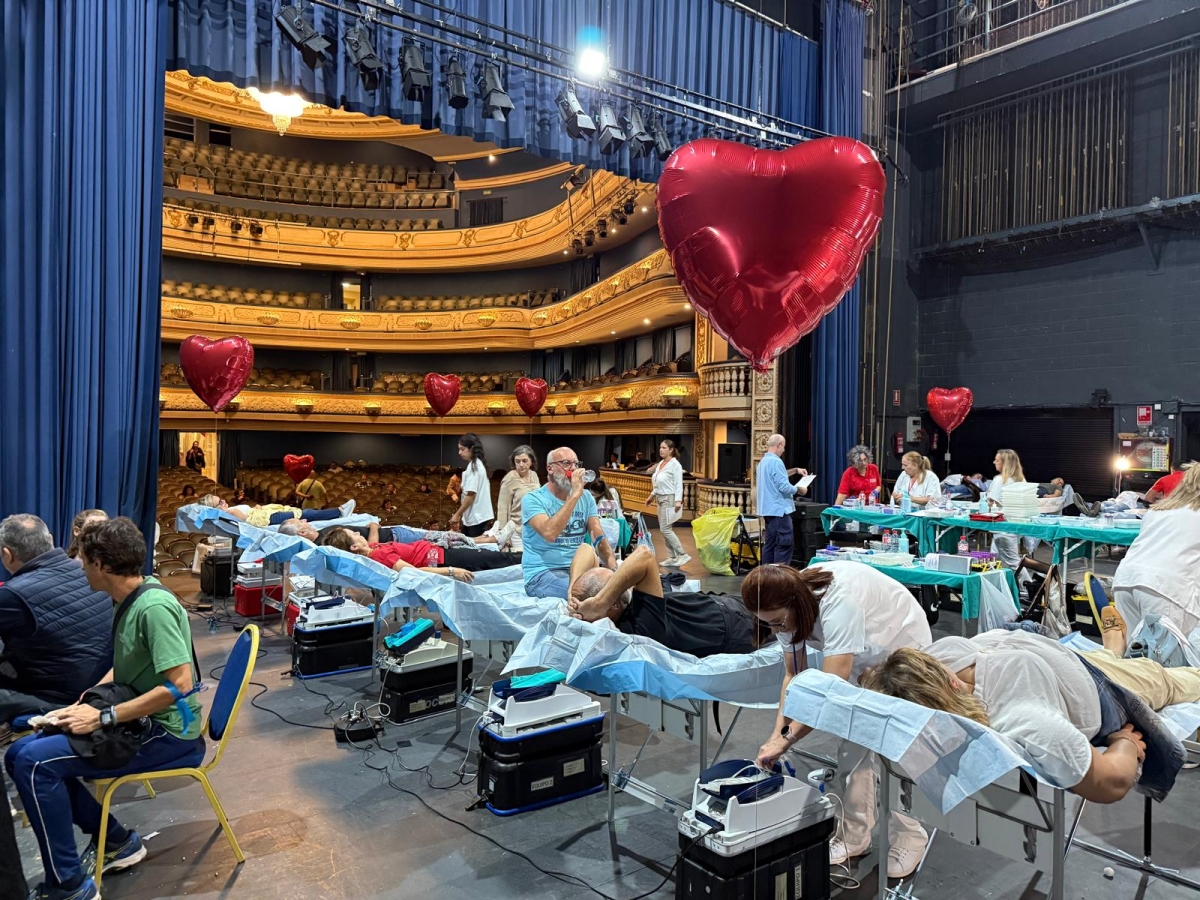 La jornada de donación en el Teatro Principal de Alicante. - 