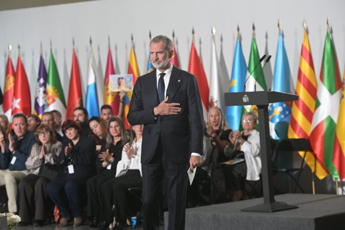 El Rey Felipe VI, en el funeral de Estado por la Dana: 