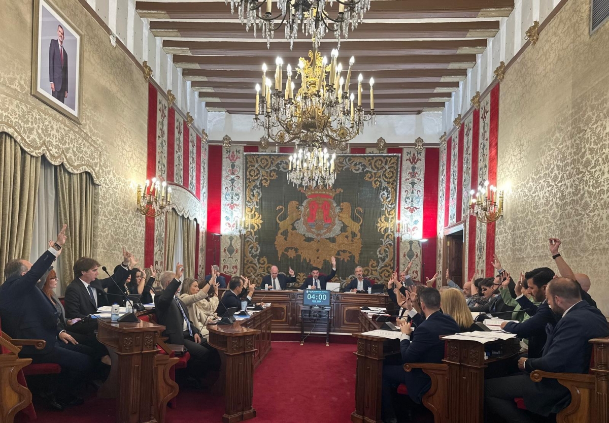 Los ediles de Alicante, en un momento del pleno. - 