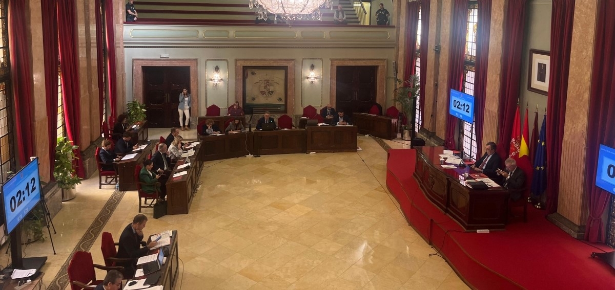 Pleno del Ayuntamiento de Murcia. - Foto: MP Pleno del Ayuntamiento de Murcia.