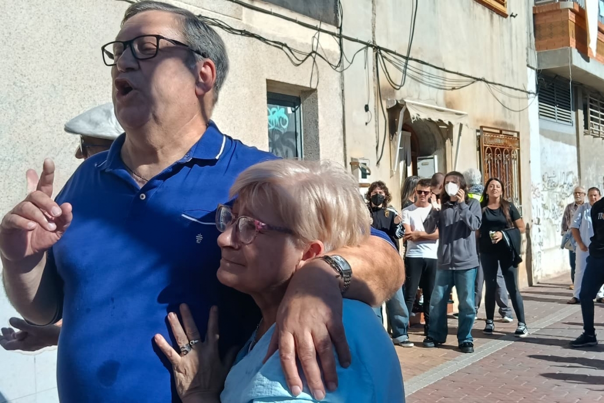 Santi, con Joaquín Sánchez. - Foto: IU-VERDES