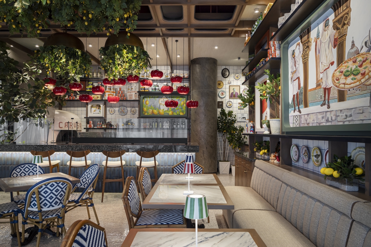 Restaurante 'Caruso': una oda caribeña a la tradición italiana con cerámica de APE Grupo
