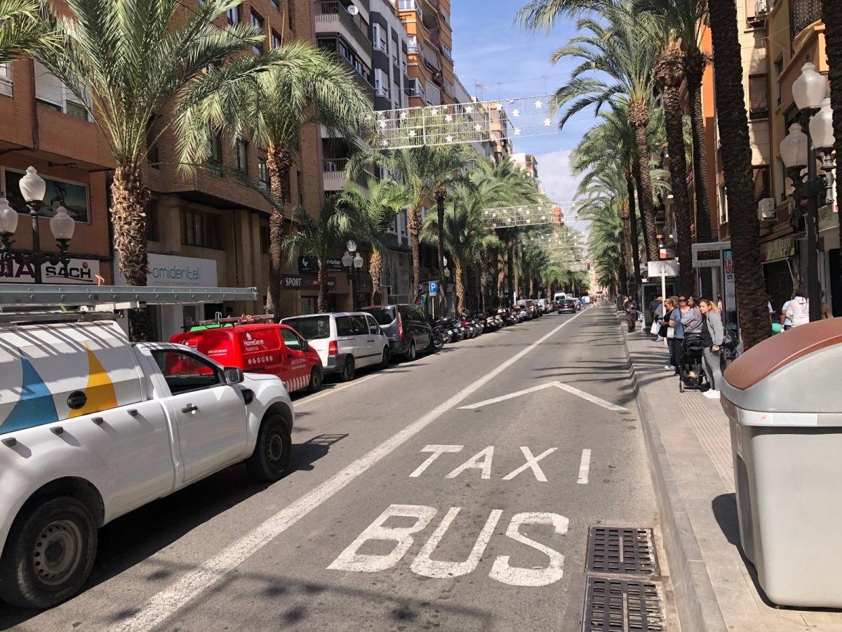 Vista de la calle San Vicente de Alicante. - Vista de la calle San Vicente de Alicante.