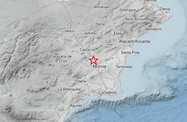 Lorquí y Ceutí registran cuatro terremotos, que se sienten en Espinardo, Molina, Archena, Alguazas, Campos del Río y Ulea