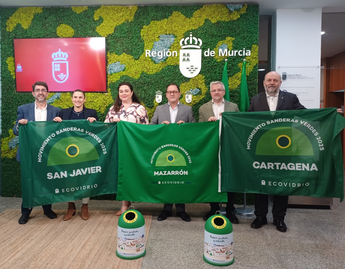 La Región presume de tres Banderas Verdes: la primera de Mazarrón y repiten Cartagena y San Javier 