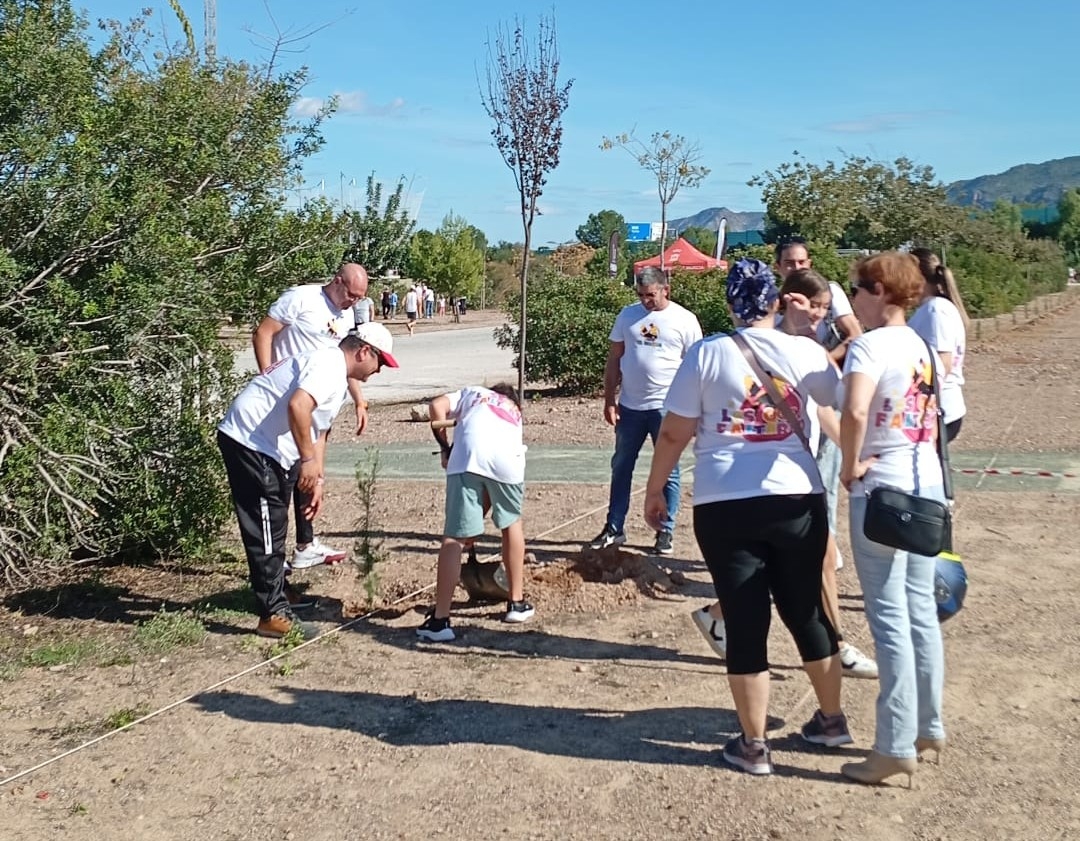 Los vecinos de El Palmar crean un nuevo bosque urbano, con 80 pinos y 40 plátanos