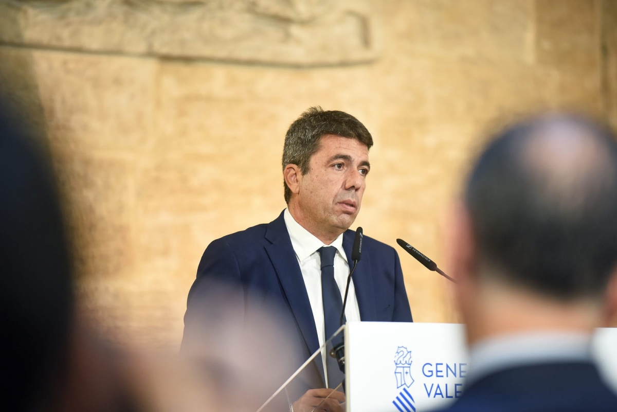 El president de la Generalitat Valenciana, Carlos Mazón, este lunes. - Foto: DANIEL GARCÍA-SALA El president de la Generalitat Valenciana, Carlos Mazón, este lunes.