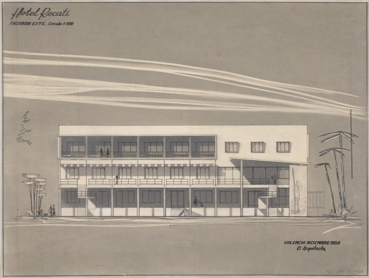 Luís Gay Ramos. Hotel Recatí, 1954. Biblioteca Valenciana Nicolau Primitiu. Fondo Luís Gay. - Luís Gay Ramos. Hotel Recatí, 1954. Biblioteca Valenciana Nicolau Primitiu. Fondo Luís Gay.