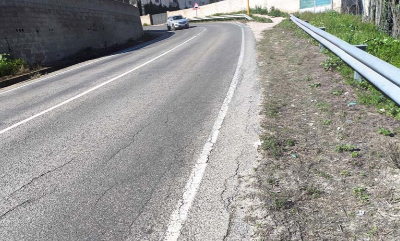Diputación licita mejoras en la carretera Cocentaina-Muro por L'Alqueria: 467.000 euros y cuatro meses de obras