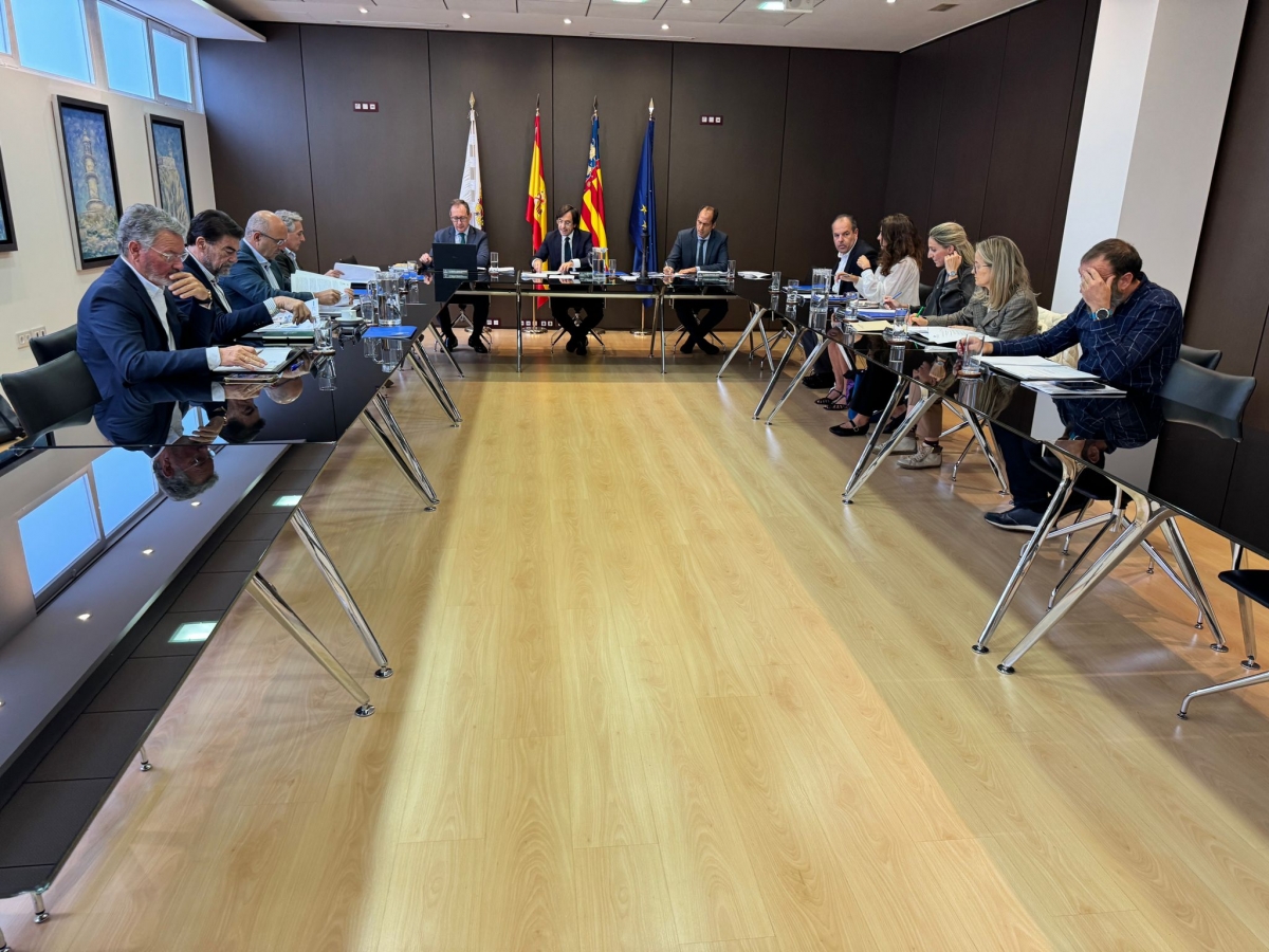 Un momento de la reunión del consejo del Puerto de Alicante.
