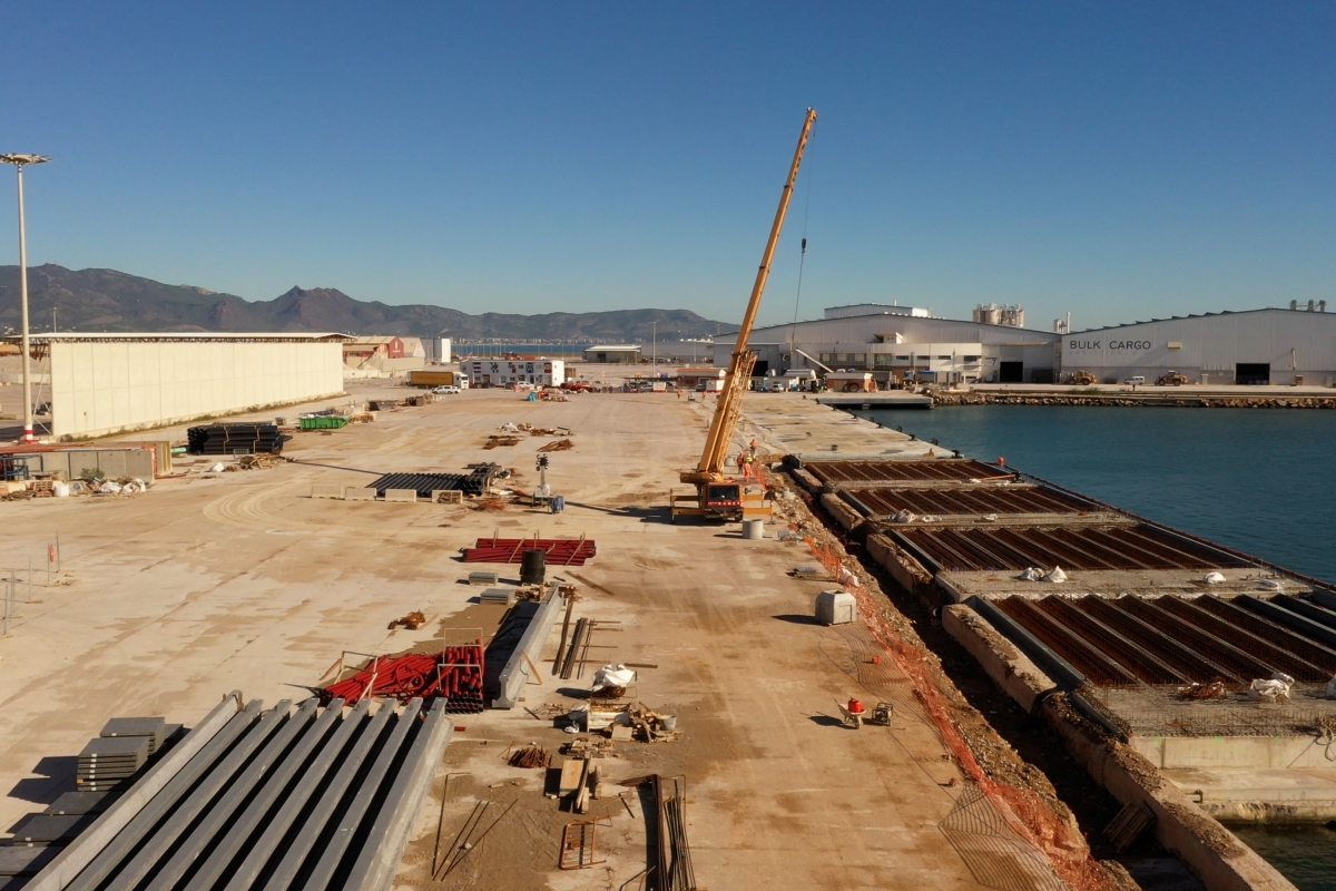PortCastelló recepciona las obras del muelle transversal exterior tras una inversión de 11,7 millones