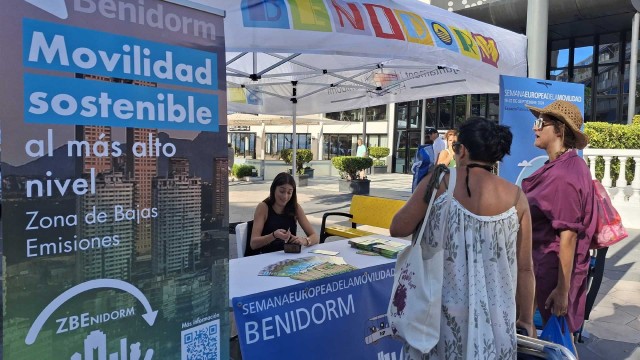 Benidorm arranca la Semana Europea de la Movilidad con una campaña informativa sobre las ZBE