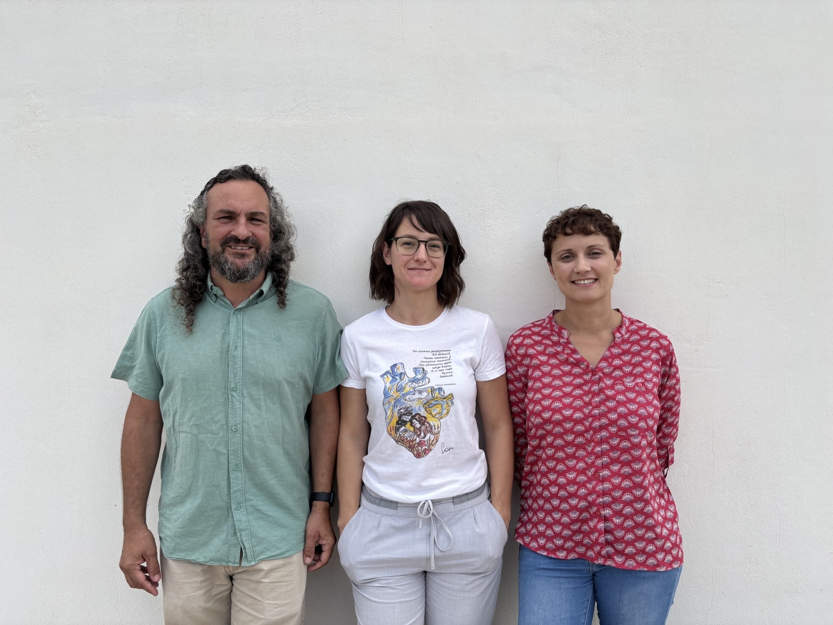 Los fundadores de Fych Technologies, Andrés Fullana, Oksana Horodytska, Andrea Cabanes. - Foto: PLAZA