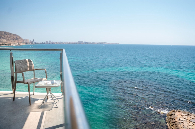 Vistas al mar desde las habitaciones del hotel.