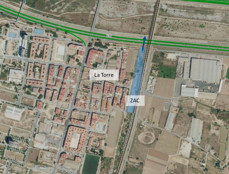 Ubicación de las balsas de laminación.