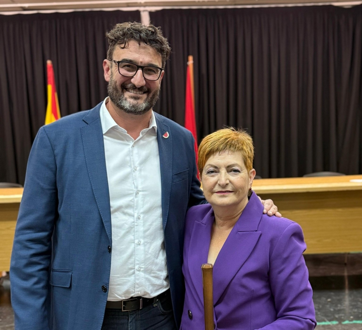 María Jesús Barquero y Ginés Ruiz Maciá. - Foto: PSOE María Jesús Barquero y Ginés Ruiz Maciá.